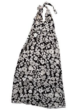 Maria Bianca Nero Black White Patterned Dress Women’s Size Medium Maxi Halter